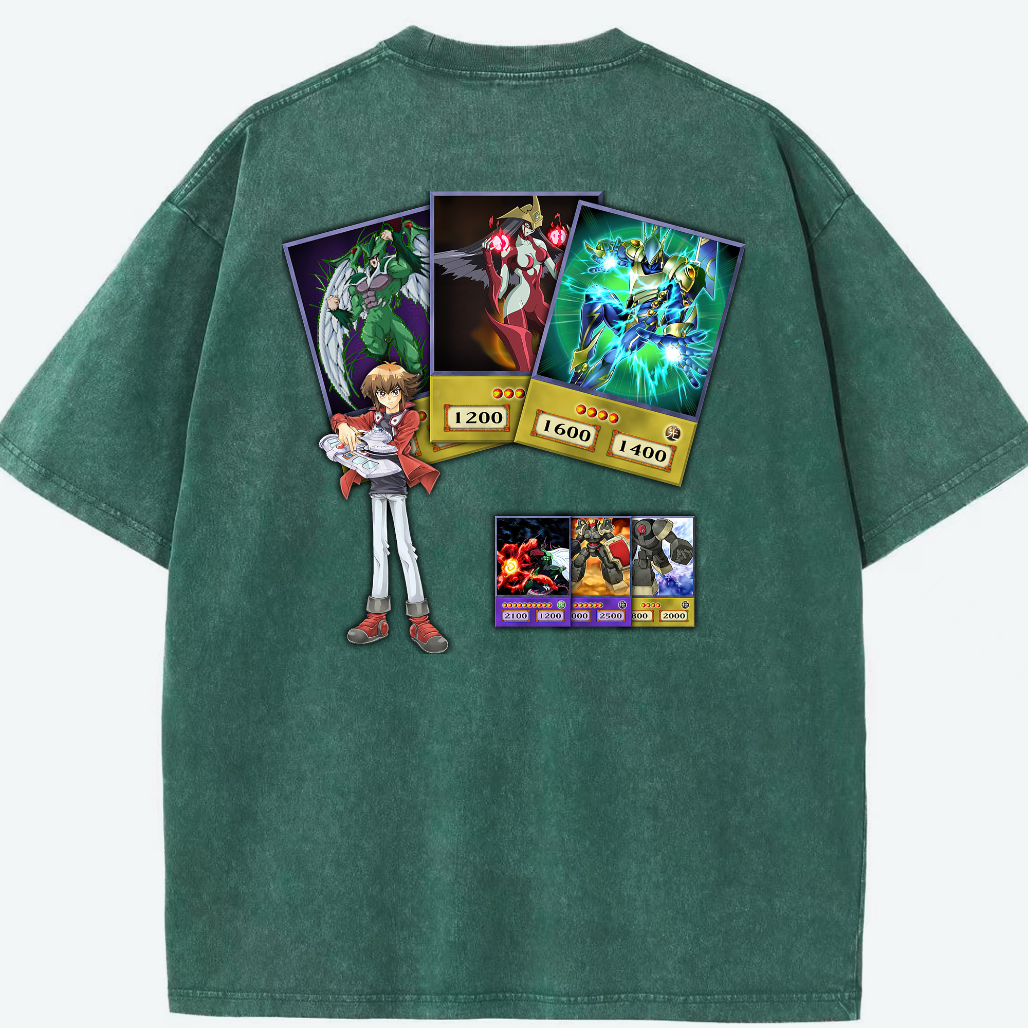 （画像用） 遊☆戯☆王 Yu-Gi-Oh! 綿100% ヴィンテージ風 半袖Tシャツ（背面プリント）